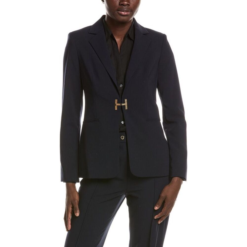 Halston Womens Logo Blazer